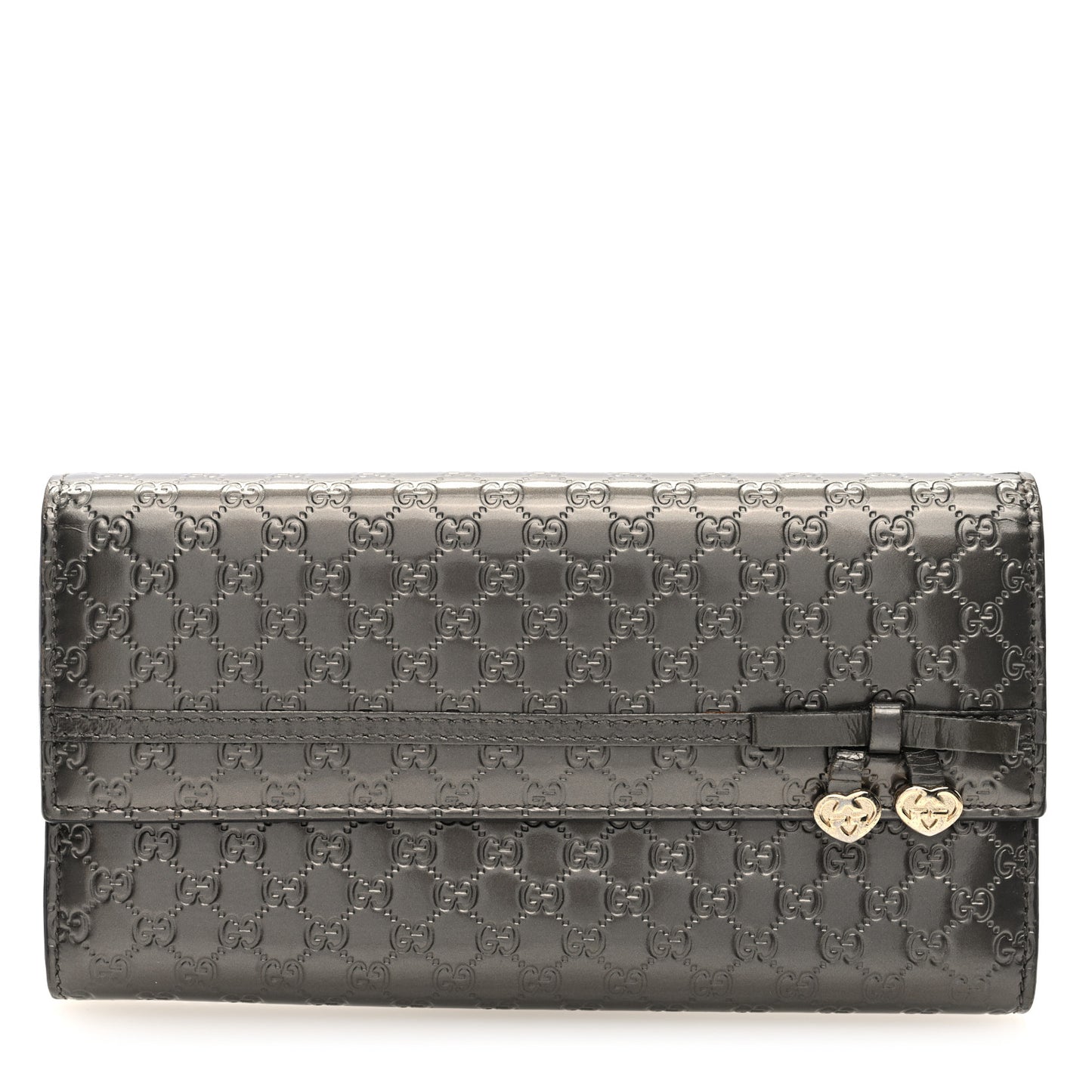 Shine Microguccissima Candy Continental Wallet Silver