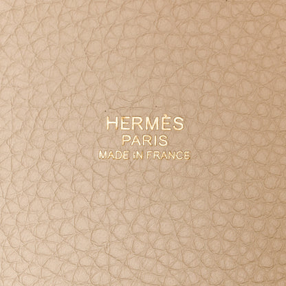 Hermes Taurillon Clemence Picotin Lock 18 PM Beton 6 of 13