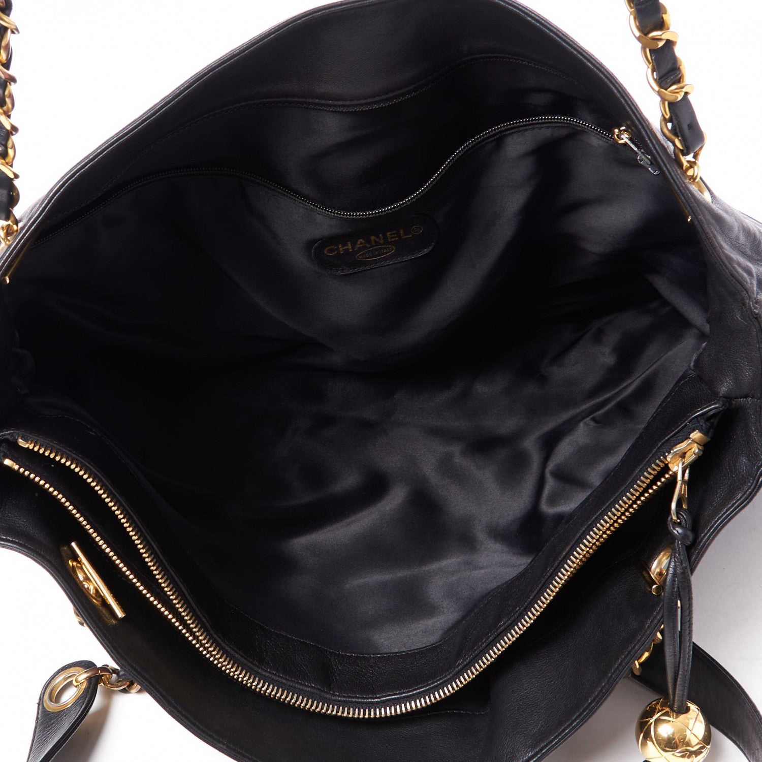 Chanel Lambskin CC Shoulder Bag Black 4 of 8