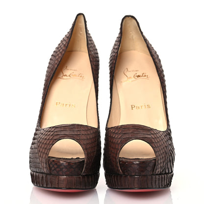 Christian Louboutin Watersnake Altadama 140 Pumps 38.5 Testa Di Moro 2 of 13