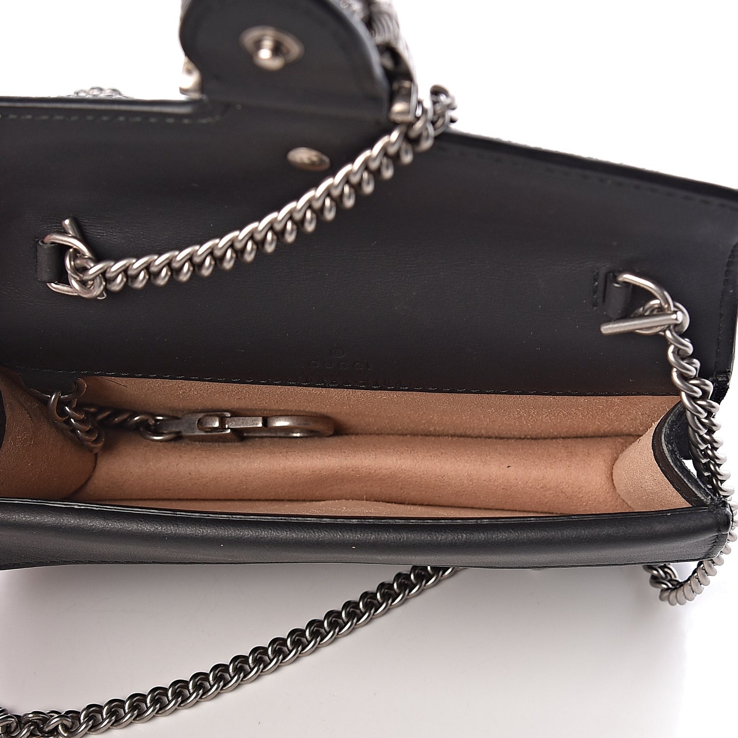 Suede Super Mini Dionysus Shoulder Bag Black