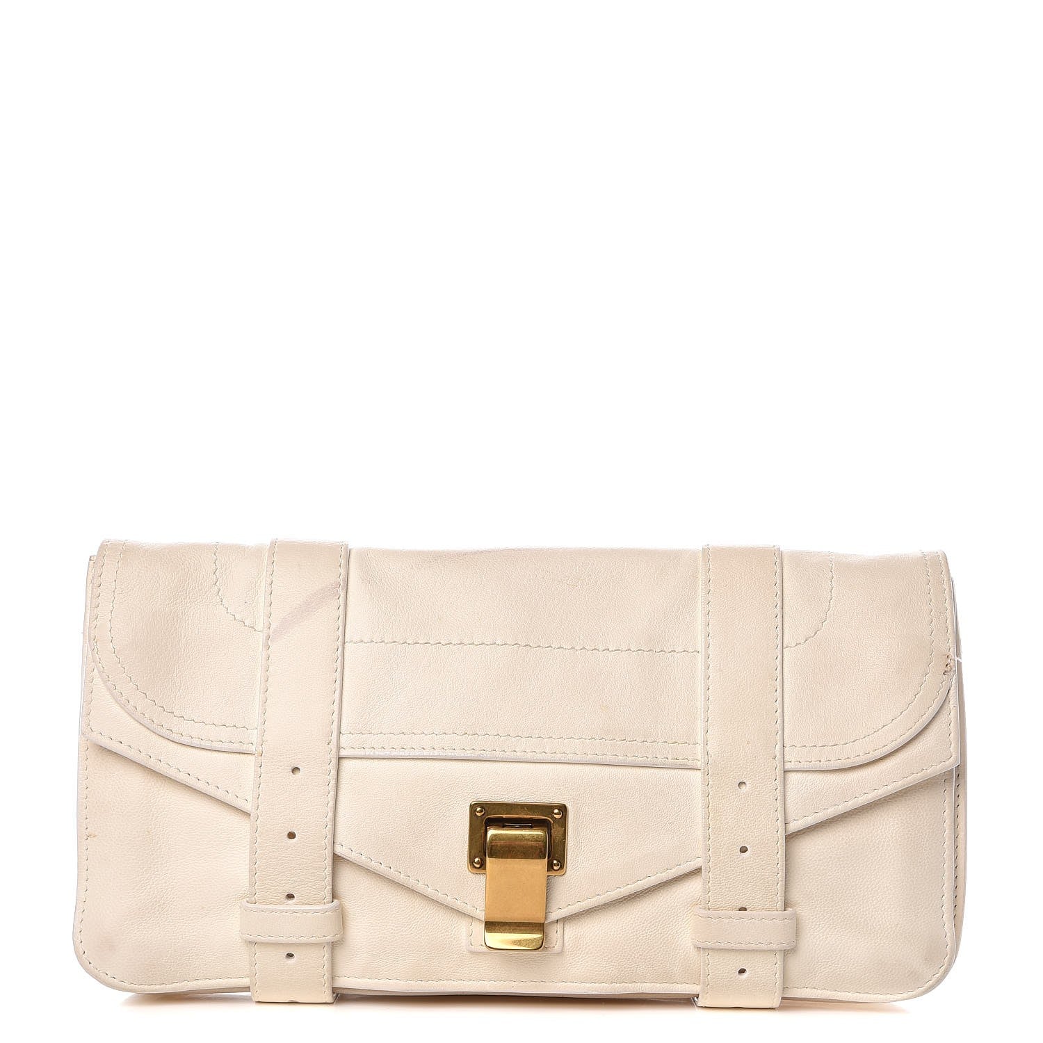 Proenza Schouler Lambskin PS1 Pochette Clutch Ivory 1 of 14