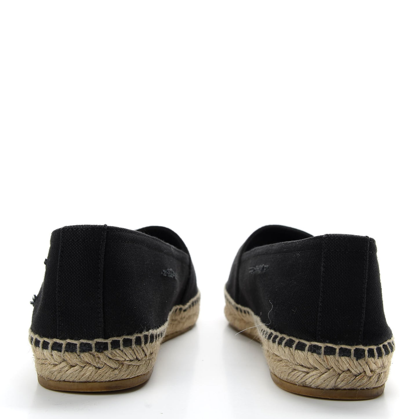 Canvas Nappa Elba Logo Embroidered Espadrilles 39 Black