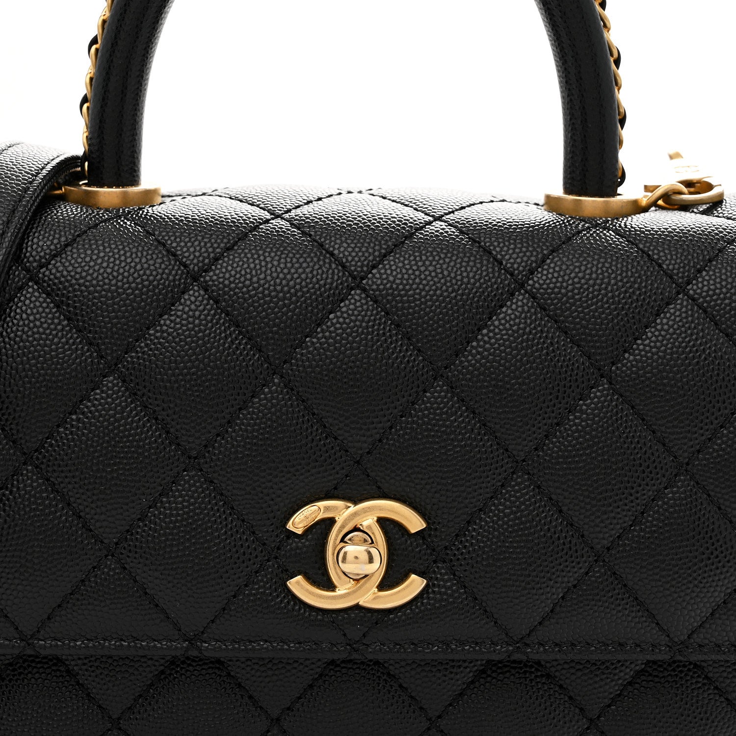 Chanel Caviar Quilted Mini Coco Chain Handle Flap Black 8 of 11
