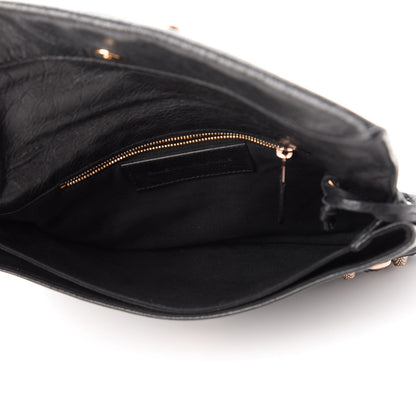 Balenciaga Agneau Giant 12 Rose Gold Hardware Envelope Clutch Black 5 of 10