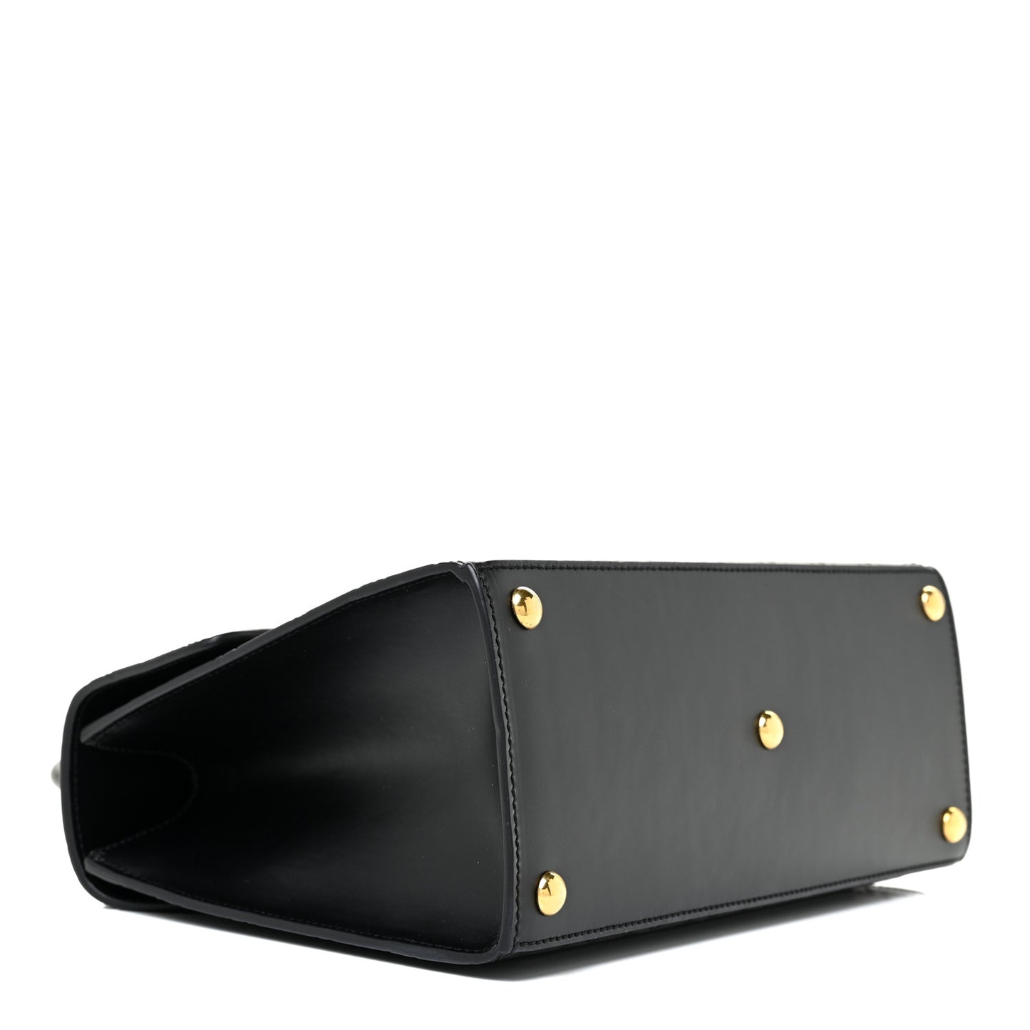 Guccissima Signature Small Padlock Top Handle Bag Black