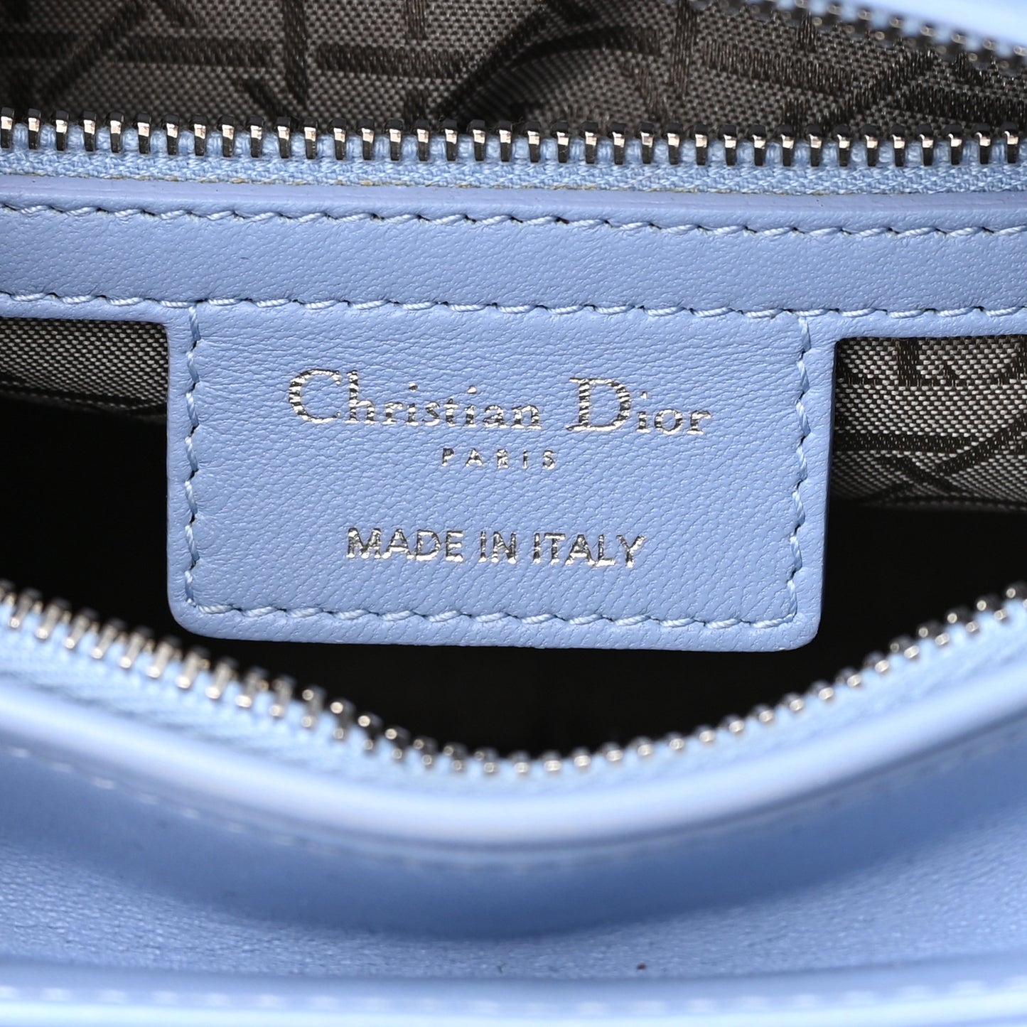 Lambskin Cannage Medium Lady Dior Light Blue