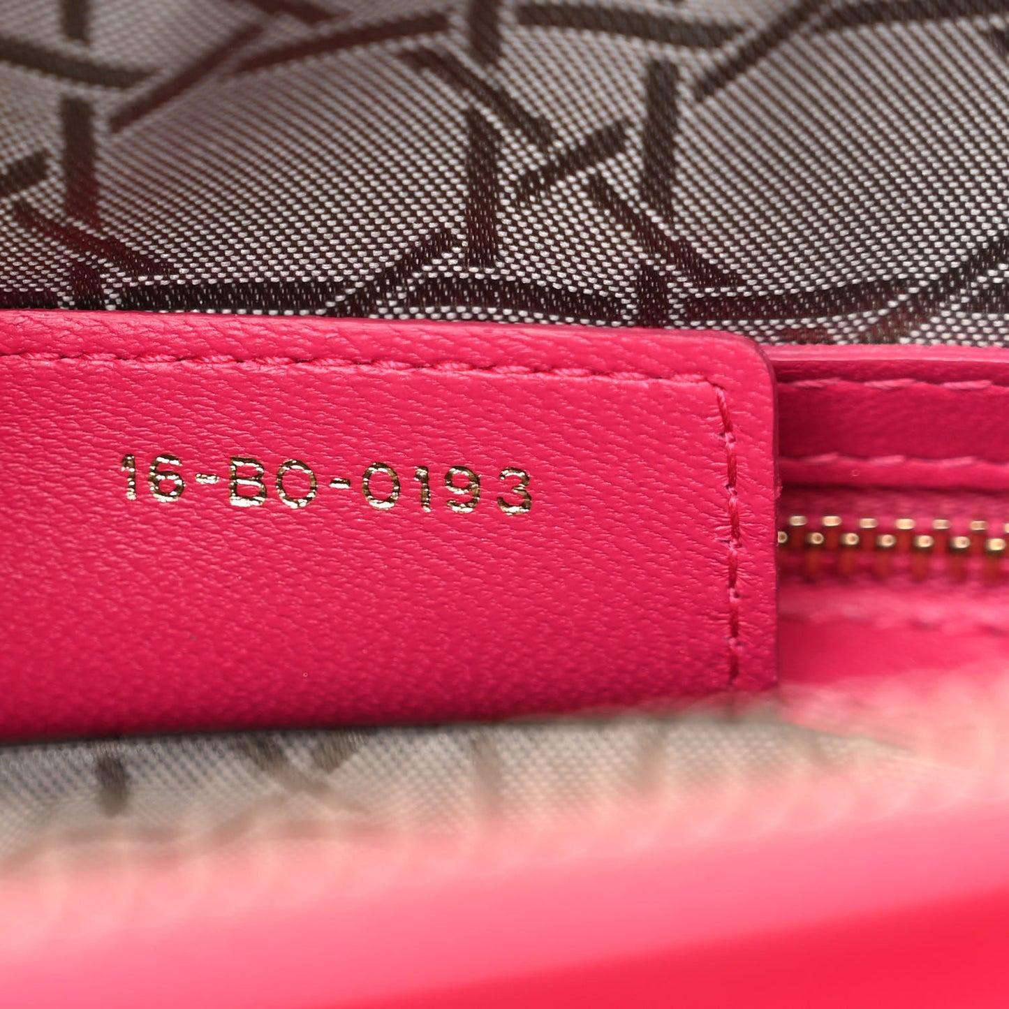 Lambskin Cannage Large Lady Dior Fuchsia