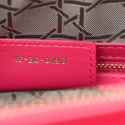 Christian Dior Lambskin Cannage Large Lady Dior Fuchsia 7 of 15