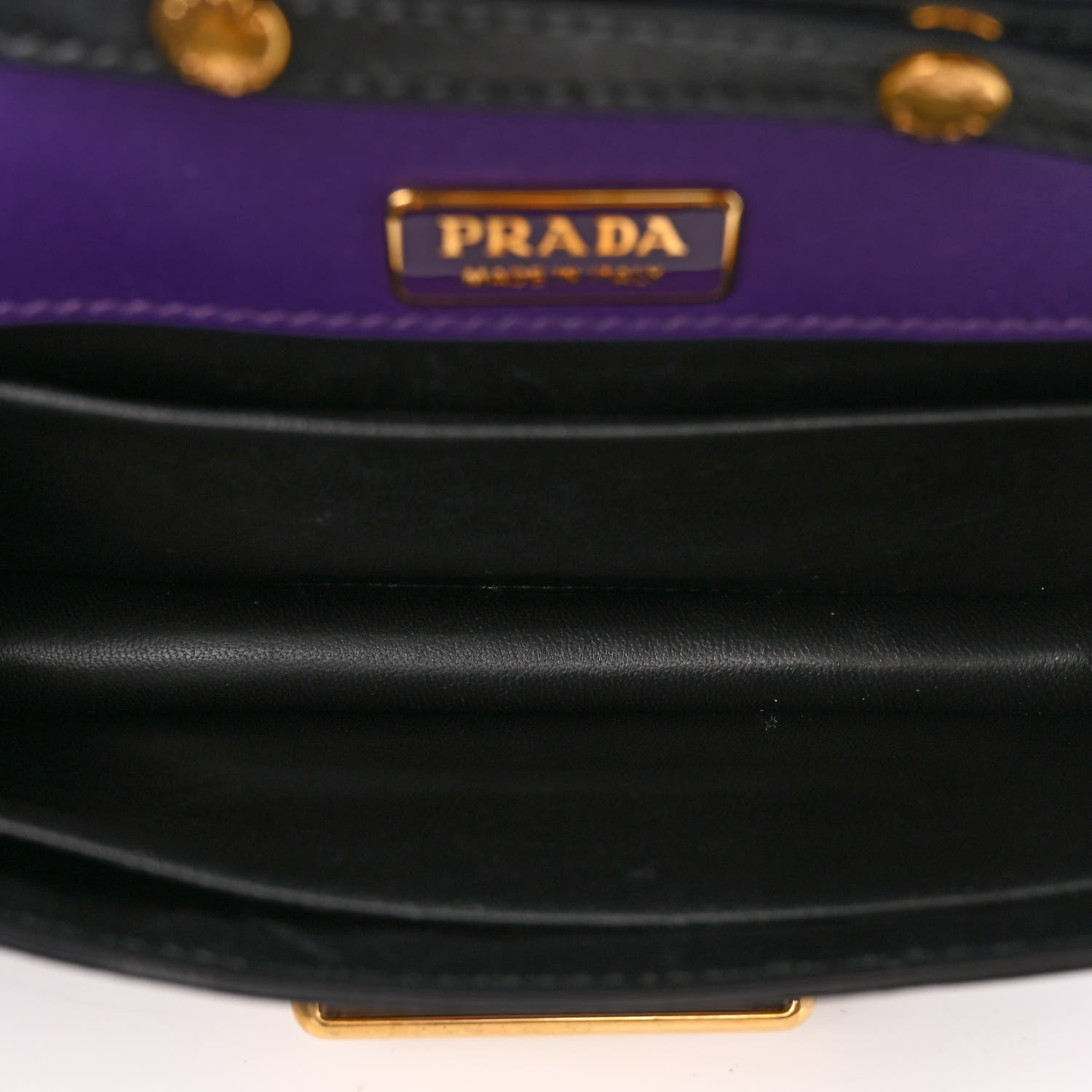 Prada City Calf Saffiano Astrology Cahier Bag Viola Black 5 of 12