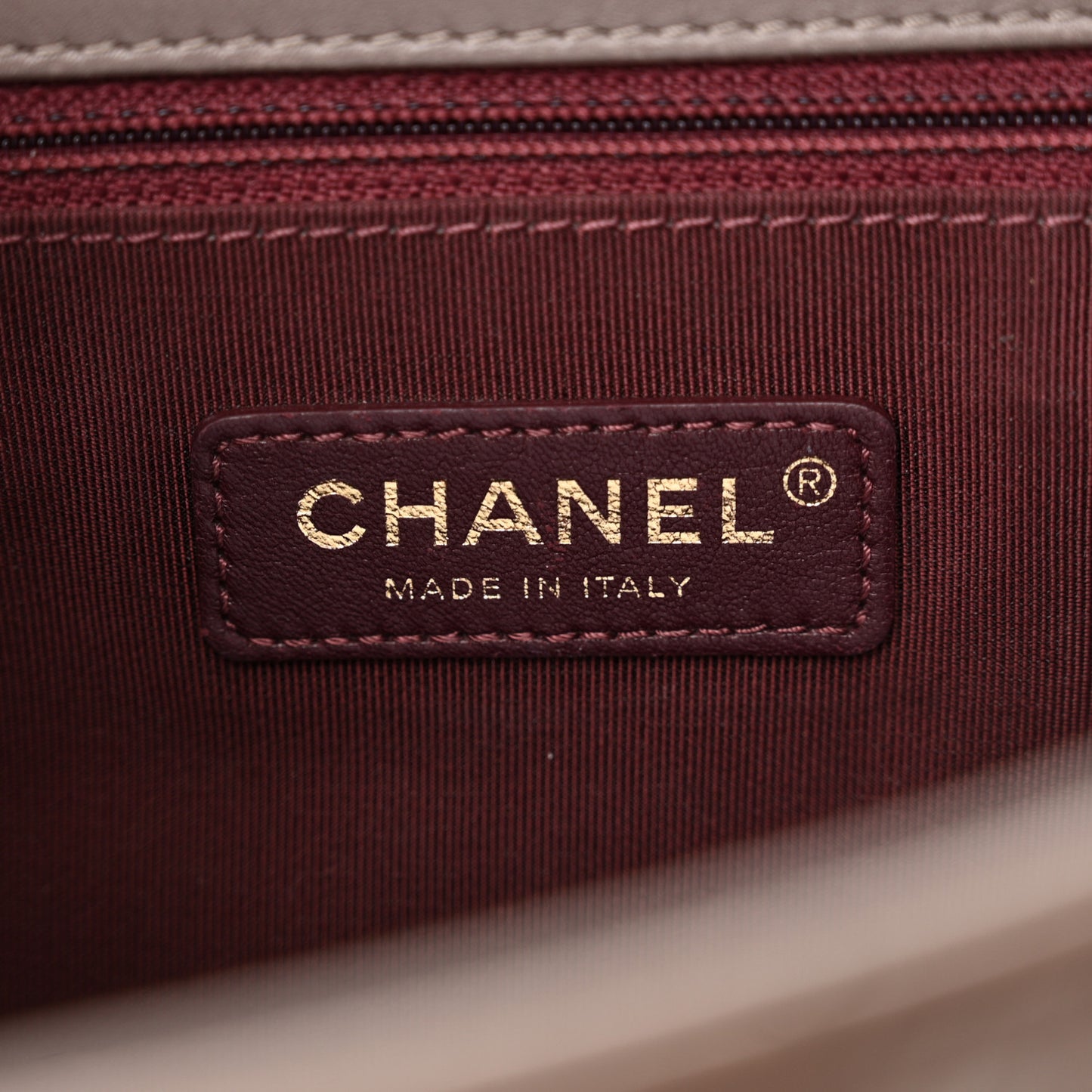 Glazed Calfskin Quilted Medium Gold Bar Top Handle Flap Dark Grey