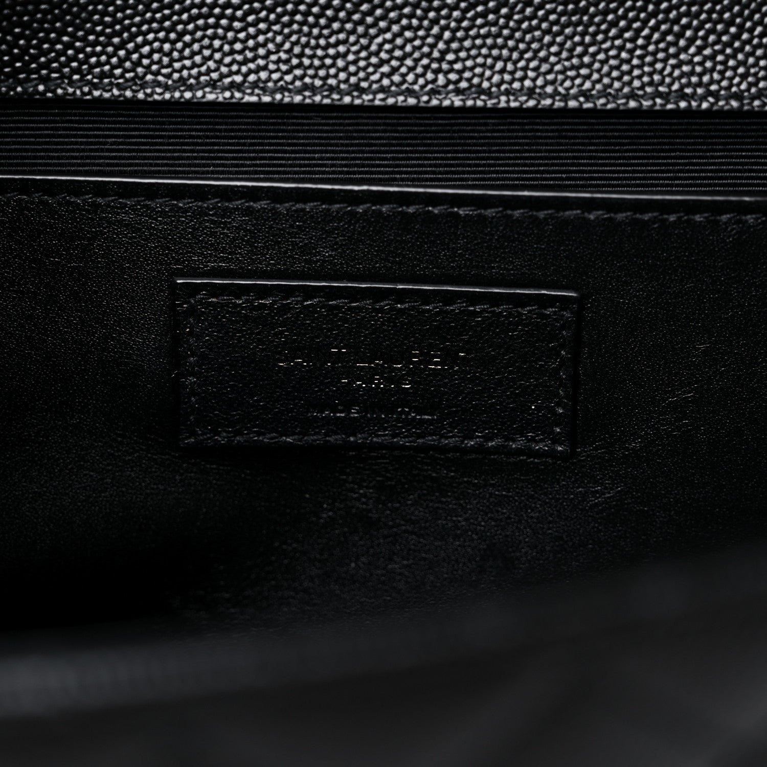 Saint Laurent Grain De Poudre Textured Mixed Matelasse Triquilt Medium Monogram Satchel Black 7 of 13