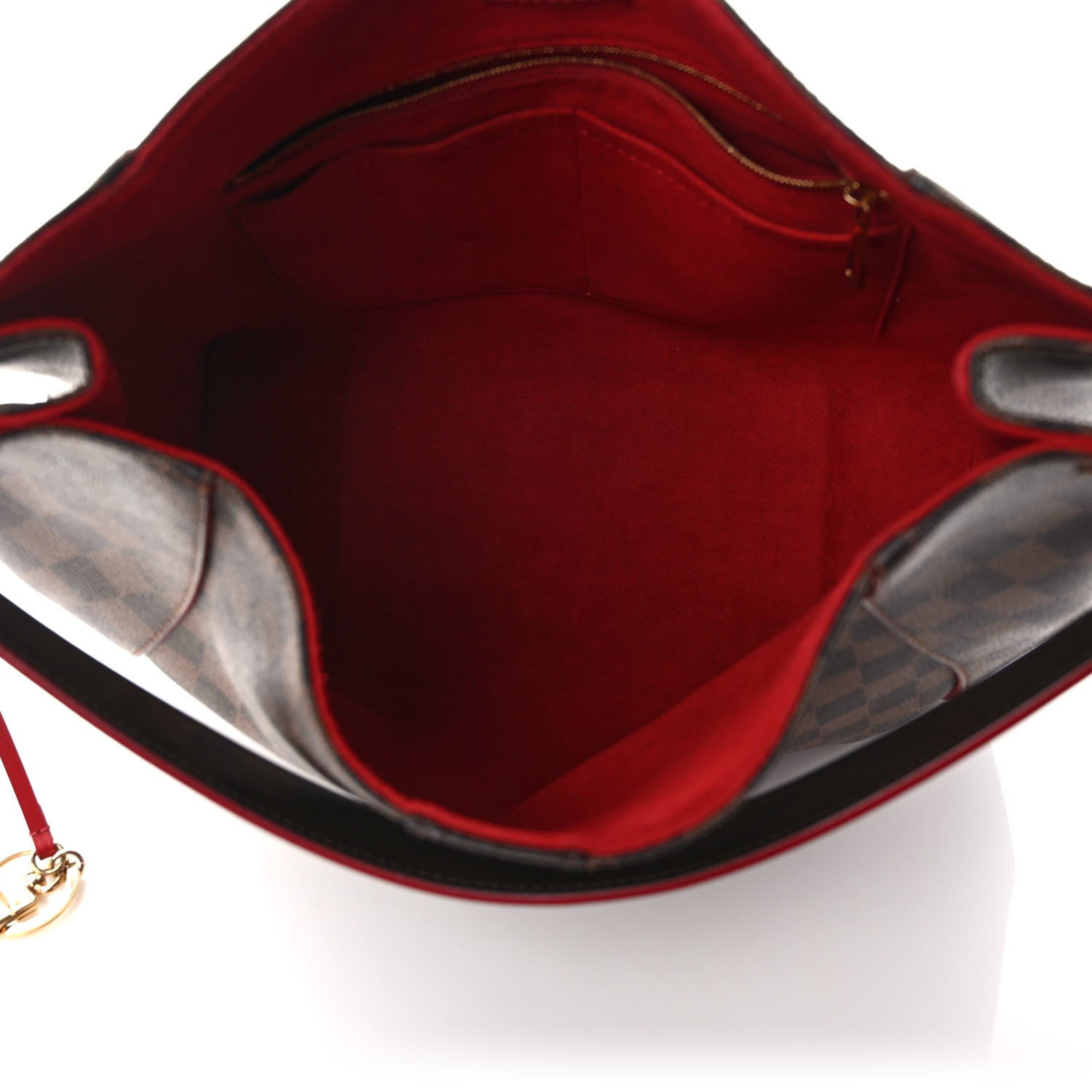 Louis Vuitton Damier Ebene Caissa Hobo Cherry 5 of 8