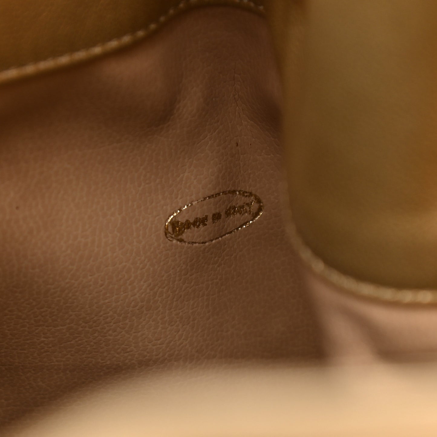 Metallic Lambskin CC Drawstring Shoulder Bag Gold