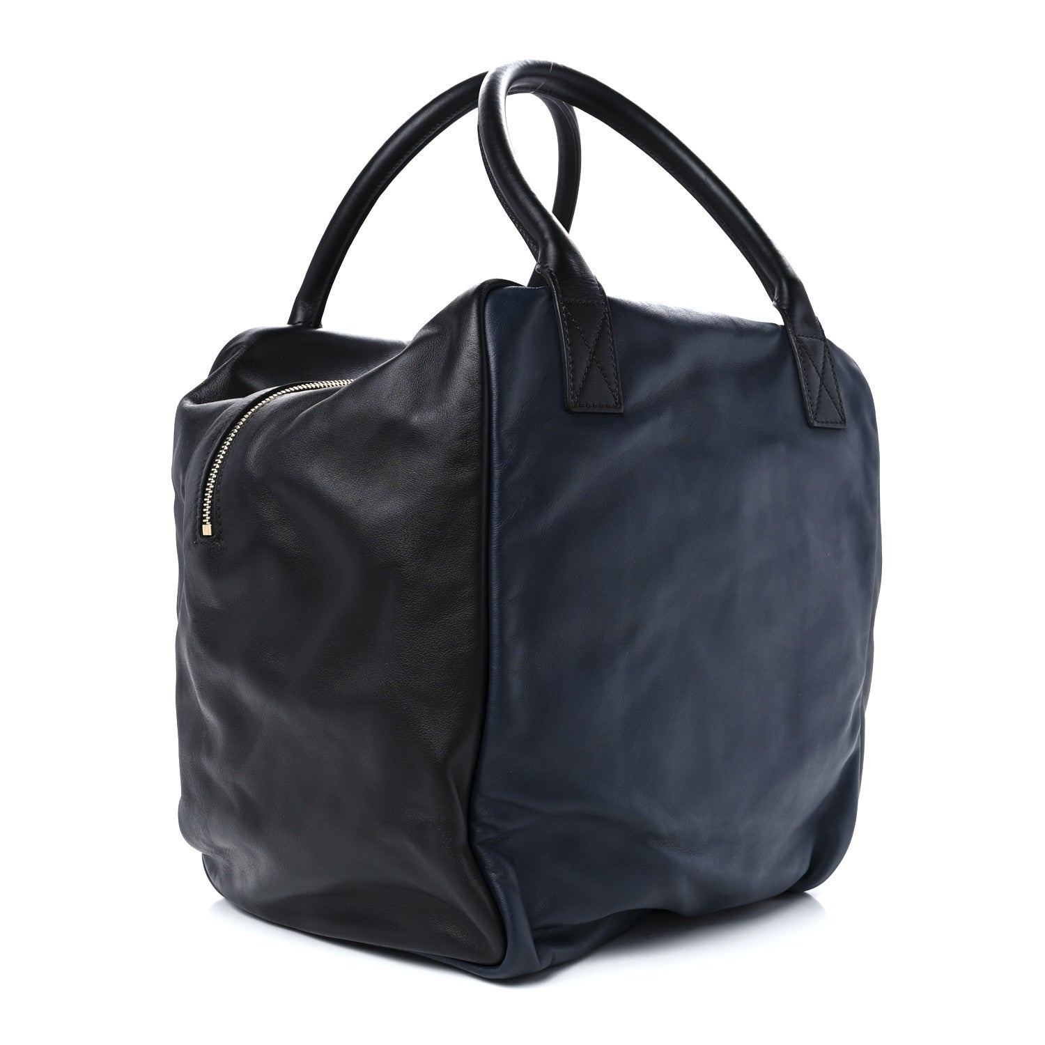 Versace Calfskin Day Dreamer Satchel Black Navy 8 of 14
