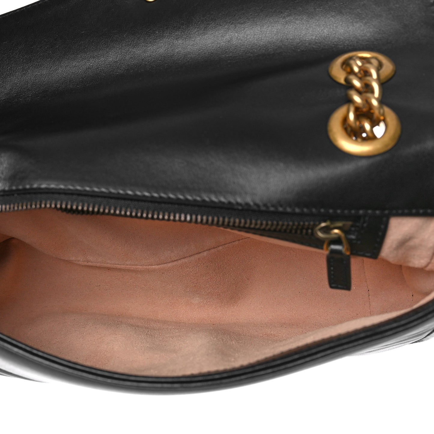 Calfskin Matelasse Small GG Marmont Shoulder Bag Black