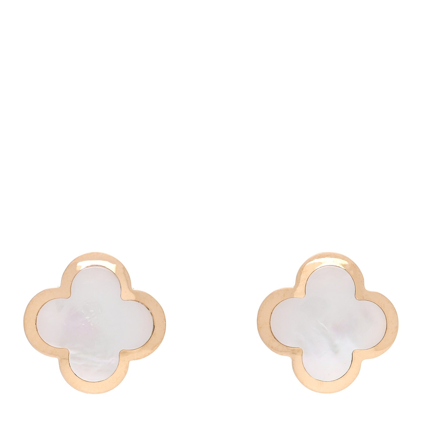 18K Yellow Gold Mother of Pearl Pure Alhambra Earrings