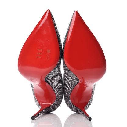 Christian Louboutin Glitter Diams Pigalle Follies 100 Pumps 39.5 Antic Silver 5 of 10