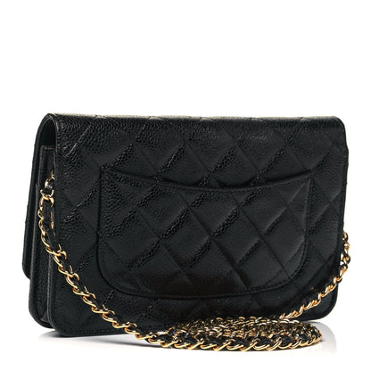 Chanel Caviar Quilted Wallet On Chain WOC Black 2 of 8