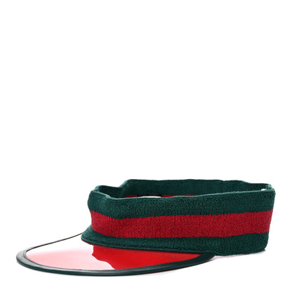 Gucci Vinyl Web Visor L Green Red 1 of 7