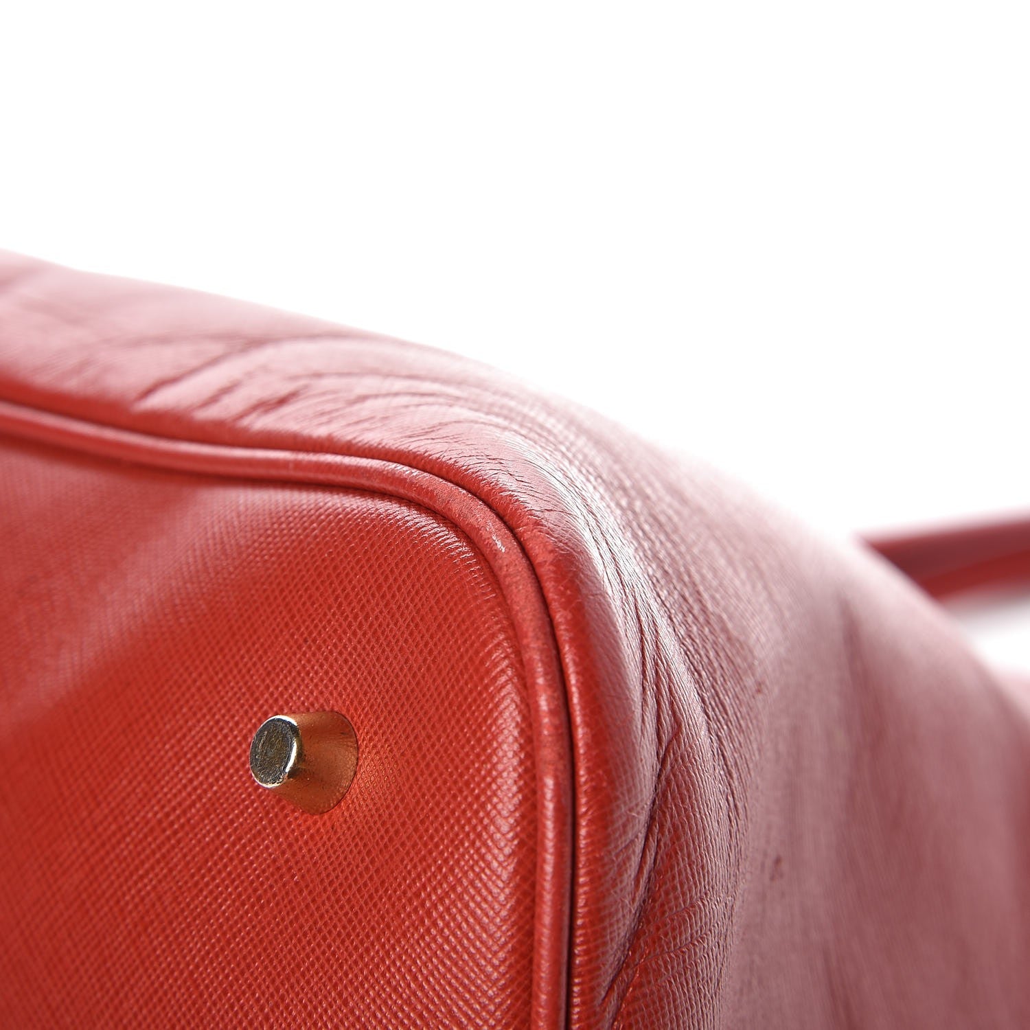 Prada Saffiano Frame Bowler Red 12 of 17
