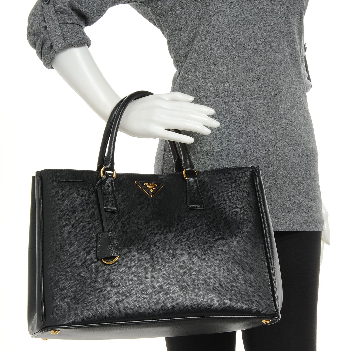 Saffiano Lux Large Tote Nero Black