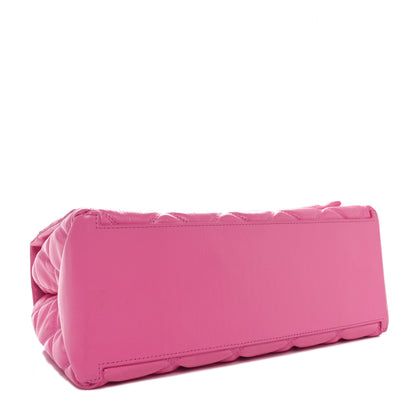 Marc Jacobs Lambskin Quilted Dual Convertible Medium Shoulder Bag Bow Pink 4 of 10