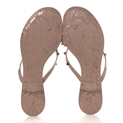 Valentino Garavani PVC Jelly Rockstud Bow Thong Sandals 41 Poudre 19 of 28