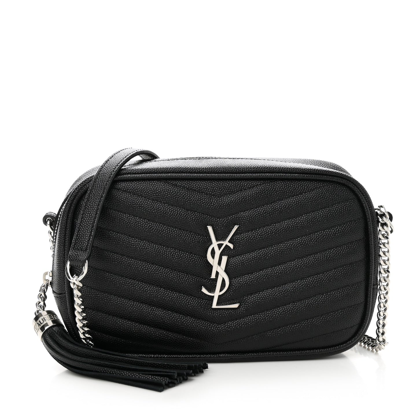 Grain De Poudre Matelasse Monogram Mini Lou Camera Bag Black