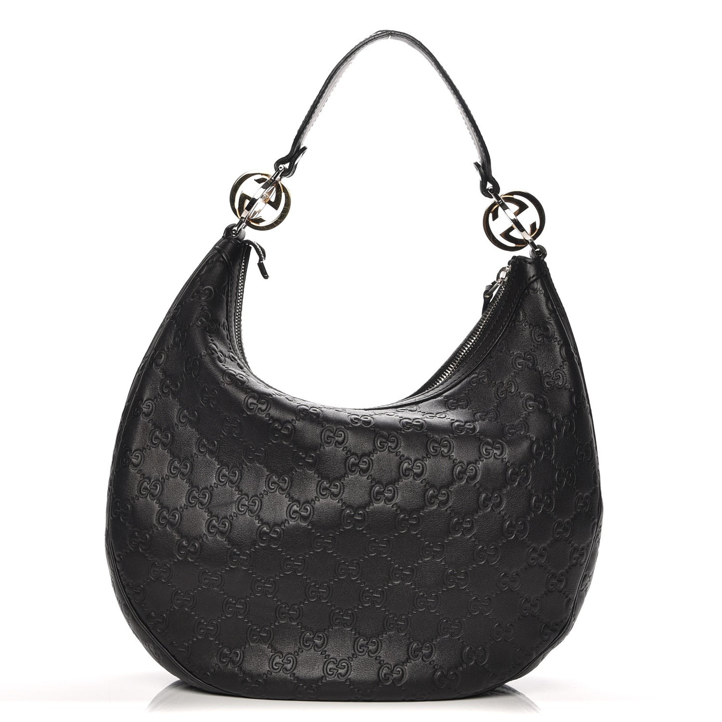 Guccissima Medium GG Twins Hobo Black