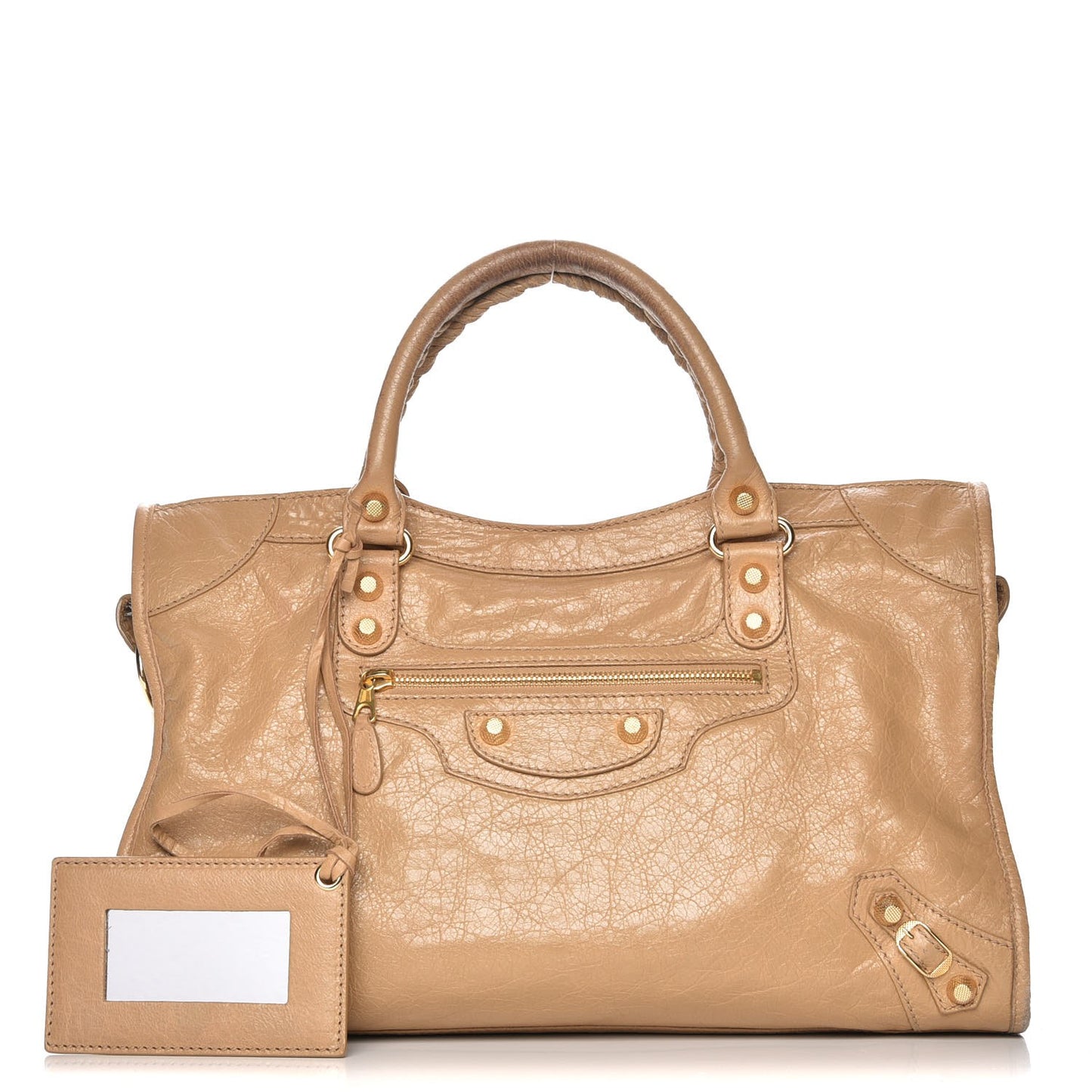 Agneau Giant 12 Gold Hardware City Beige Nougatine