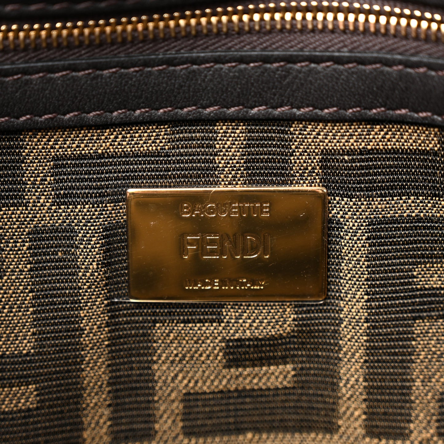 Fabric Jacquard FF 1974 Medium Baguette Tobacco Moro Black