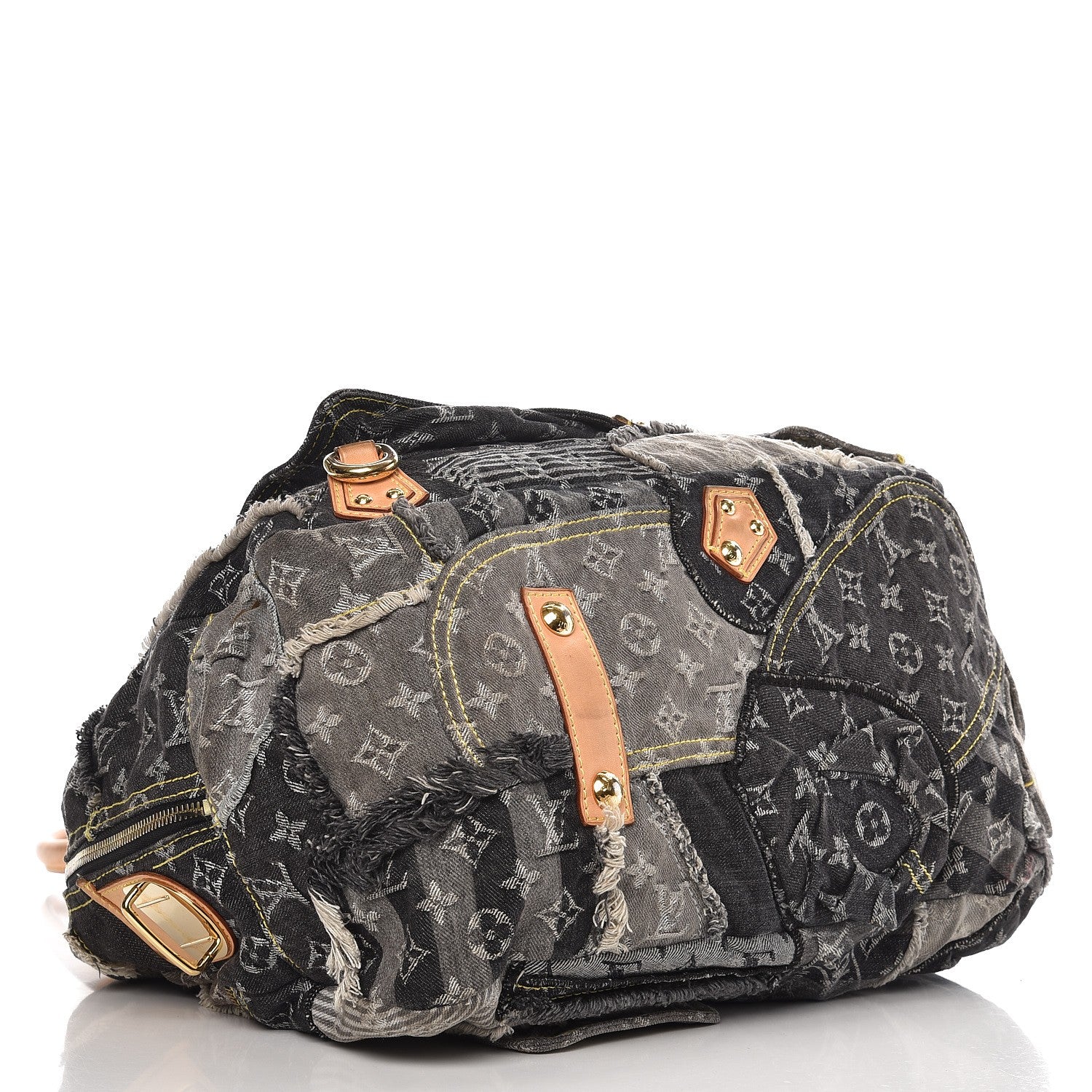 Louis Vuitton Denim Patchwork Bowly Black 4 of 11