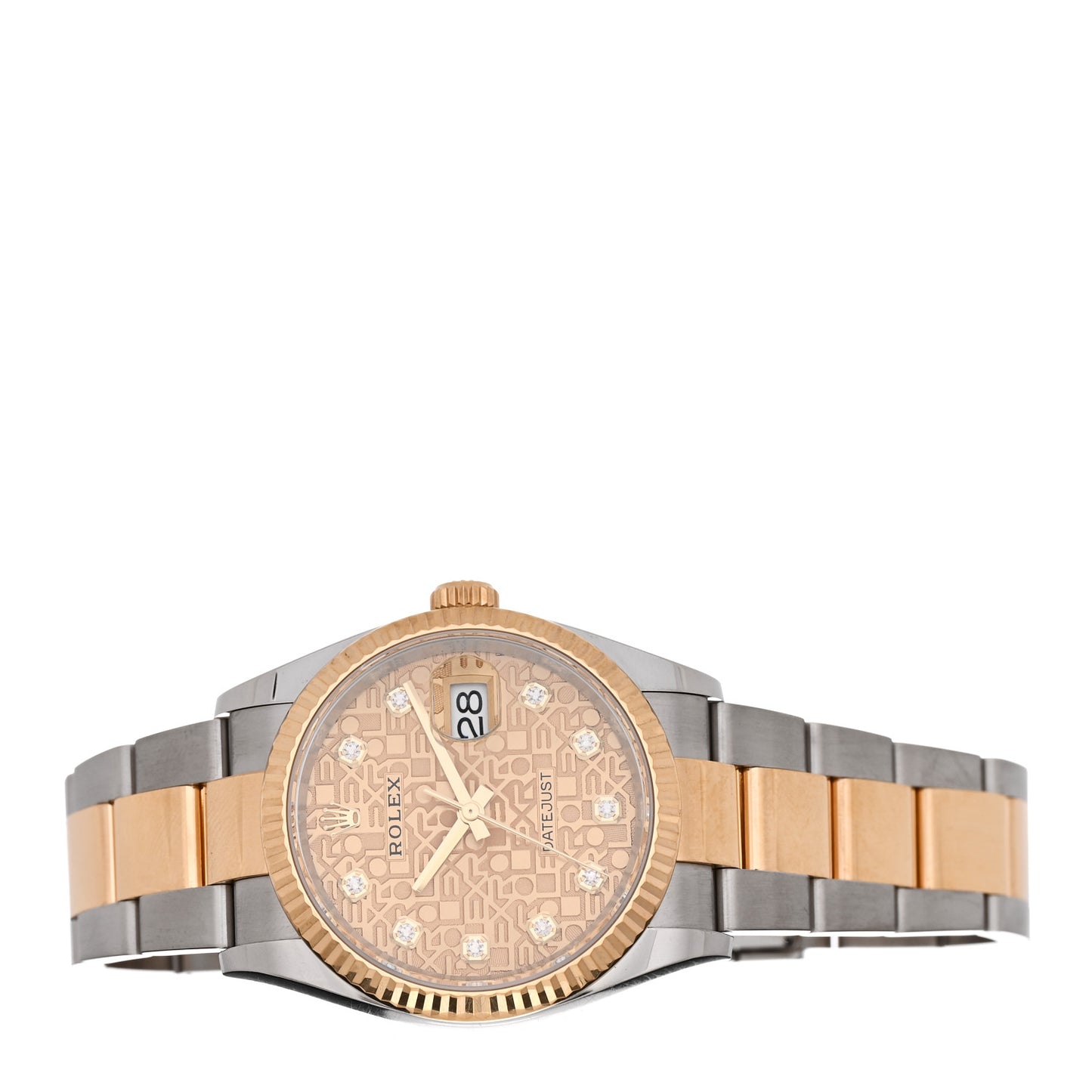 Stainless Steel 18K Yellow Gold Diamond 36mm Oyster Perpetual Datejust Watch Champagne Jubilee 126233