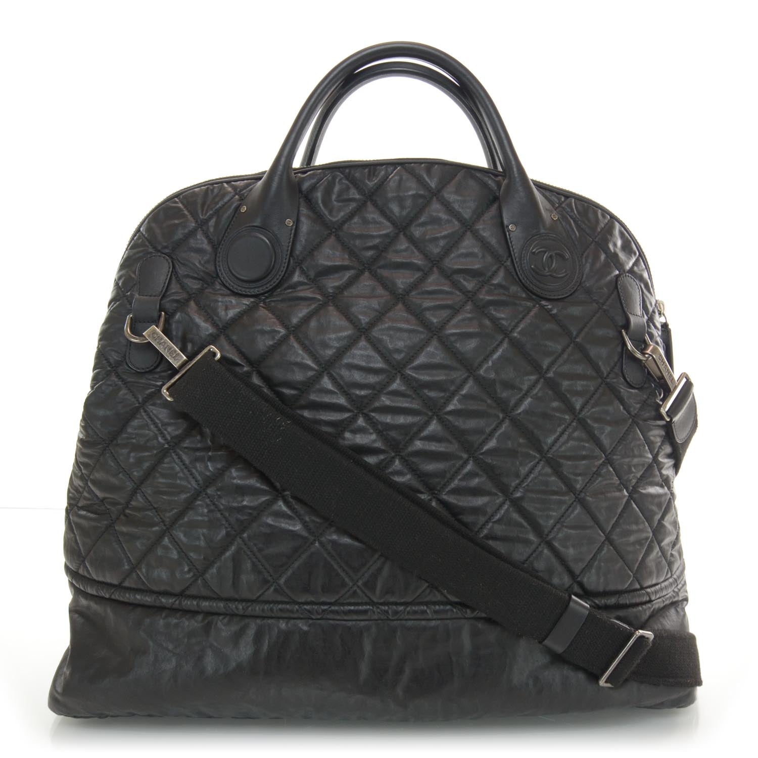Chanel Coated Canvas Large Garment Travel Bag Black 1 of 9