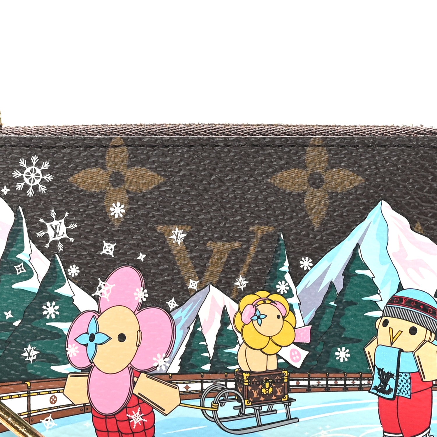 Louis Vuitton Monogram 2023 Christmas Animation Alpine Key Pouch Pink 7 of 7