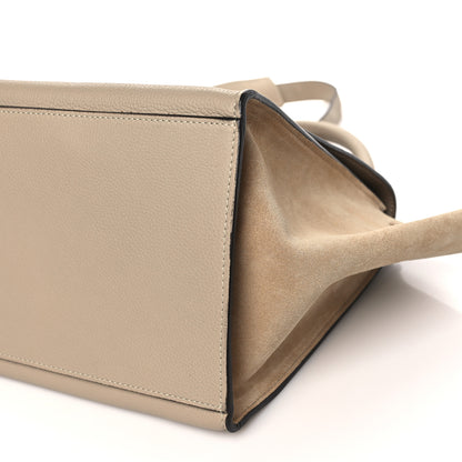 Celine Drummed Calfskin Suede Medium Trapeze Taupe 8 of 10