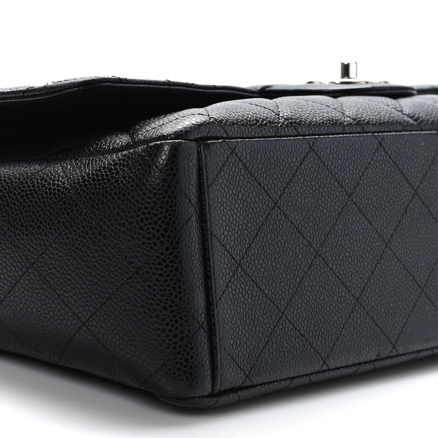 Caviar Quilted Maxi Double Flap Black