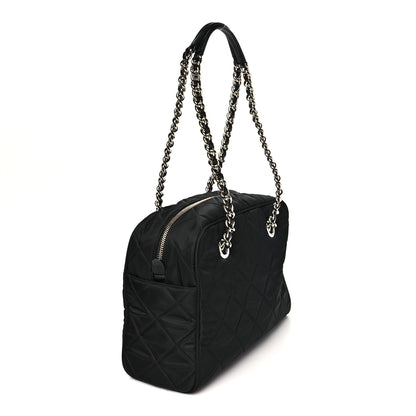 Prada Nylon Tessuto Impuntu Quilted Shoulder Bag Black 3 of 9