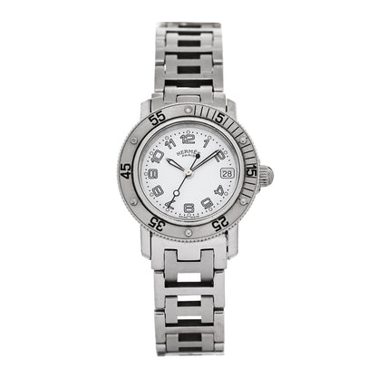 Hermes Stainless Steel 24mm Clipper Diver Quartz Watch White 1 of 4