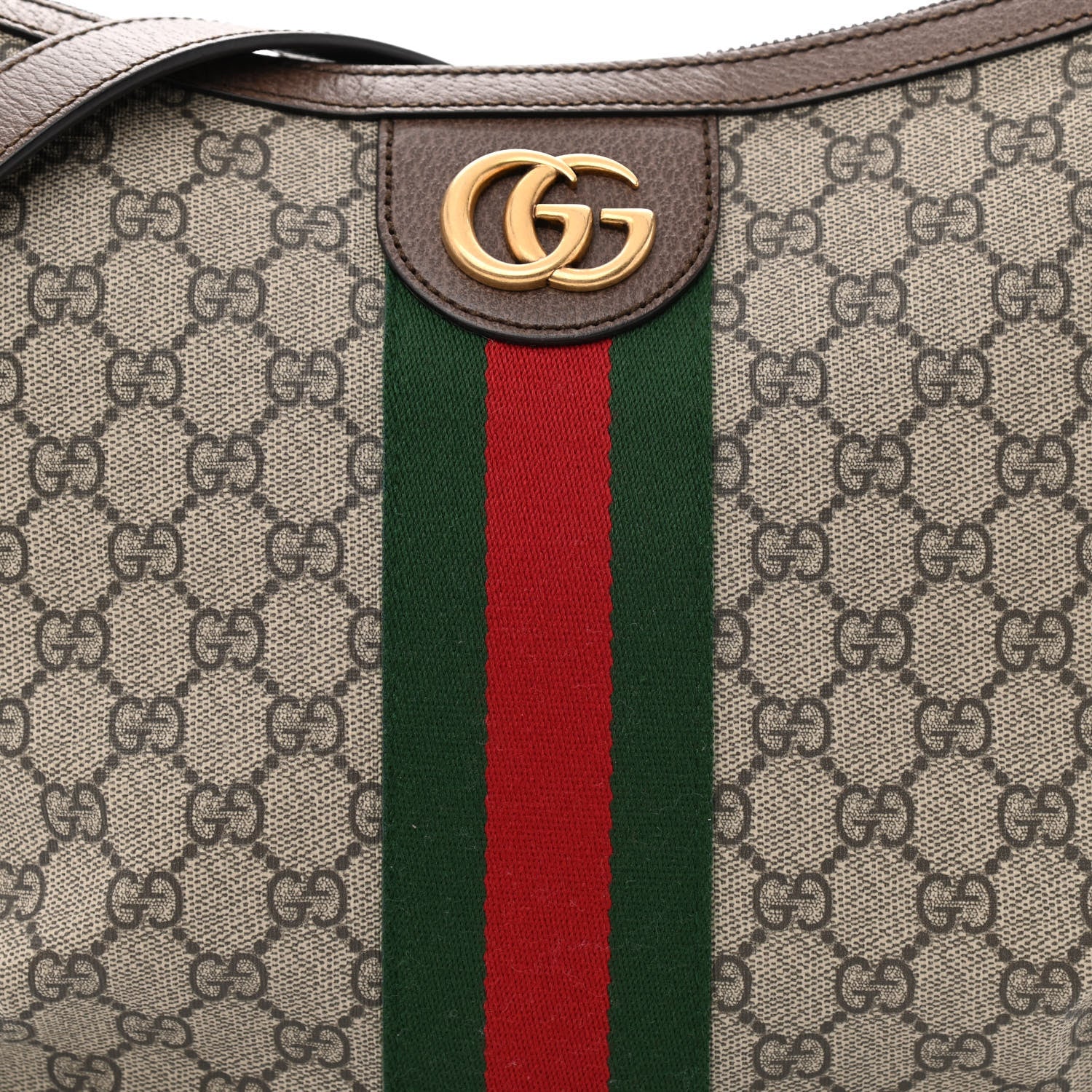 Gucci GG Supreme Monogram Web Small Ophidia Half Moon Hobo Brown 8 of 10