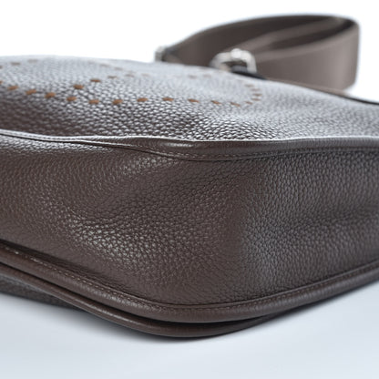 Hermes Taurillon Clemence Evelyne III GM Chocolate 9 of 10