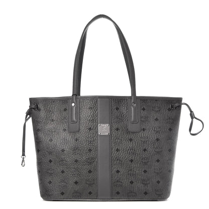 MCM Visetos Medium Liz Reversible Shopper Tote Phantom Grey 1 of 17