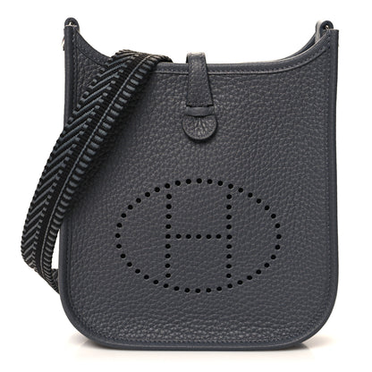 Hermes Taurillon Clemence Amazone Sangle Cavale Evelyne TPM Gris Misty 1 of 11