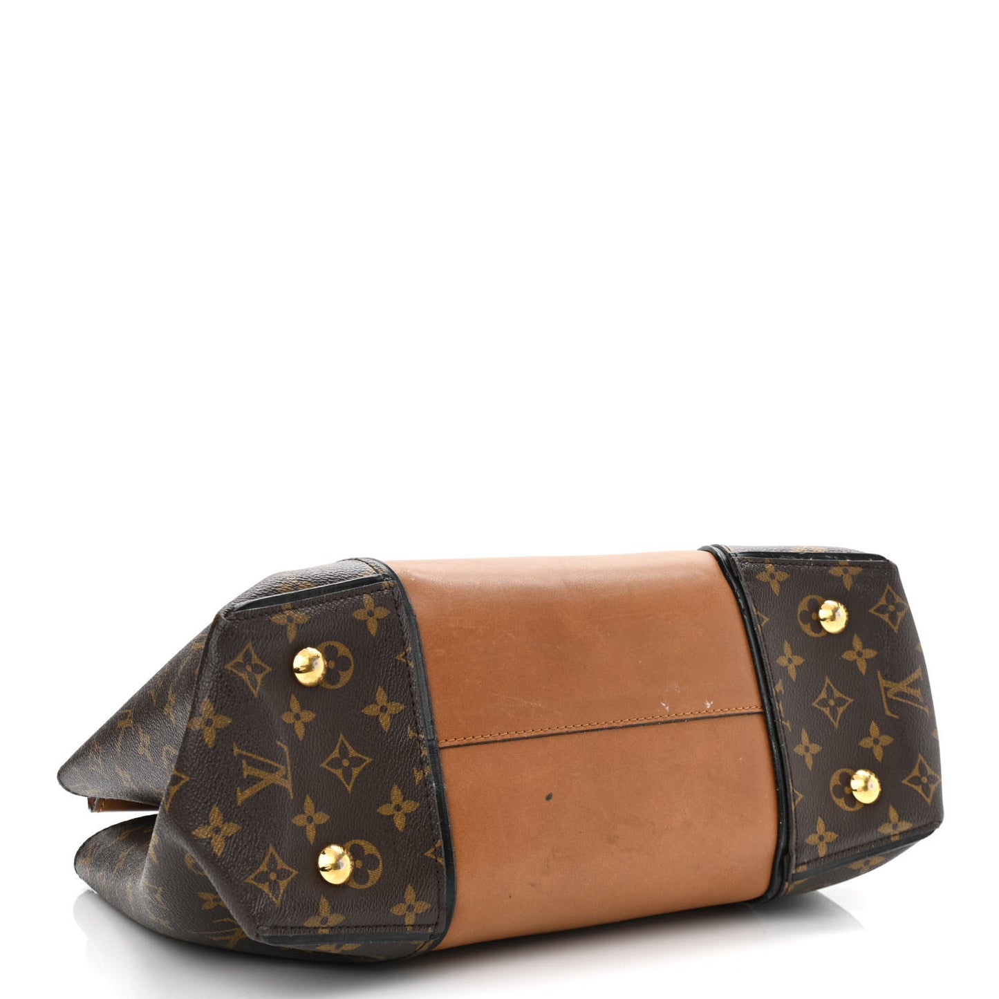 Monogram Cuir Orfevre Tote W PM Noisette