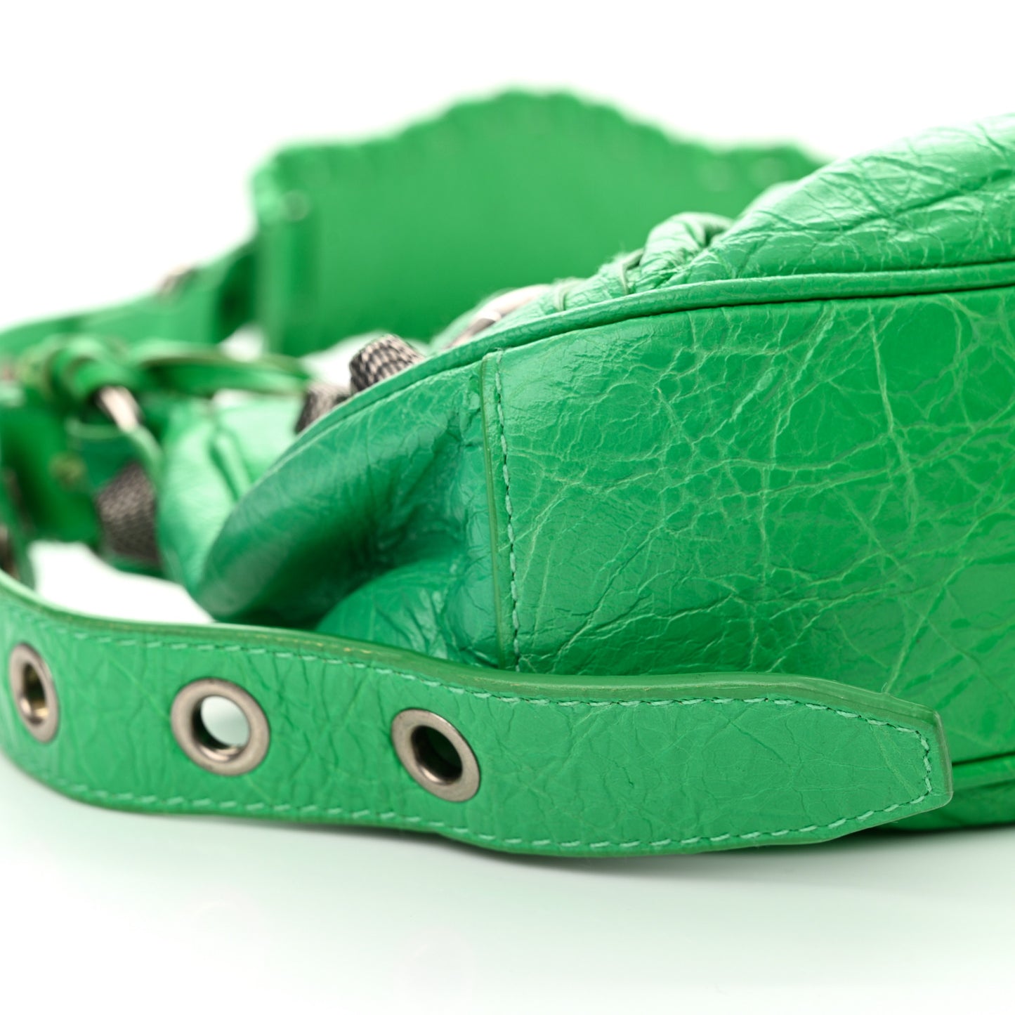 Agneau Arena Le Cagole Shoulder Bag XS Vivid Green