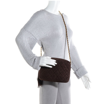Chanel Suede Tassel Camera Case Brown 2 of 7