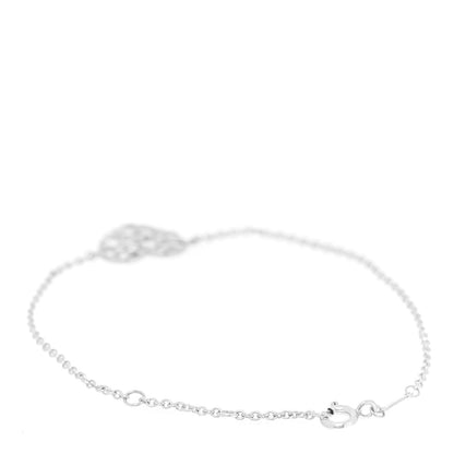 Tiffany Sterling Silver Olive Leaf Heart Bracelet 3 of 6