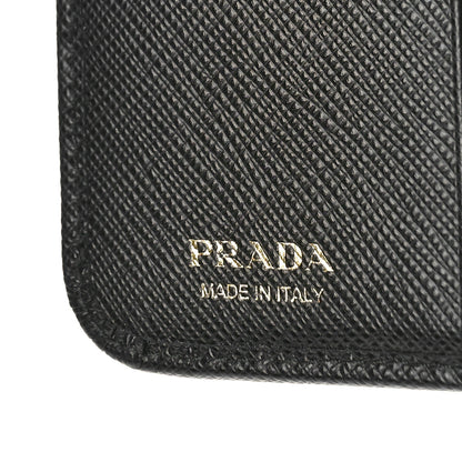 Prada Saffiano Metal Coin Purse Black 7 of 9