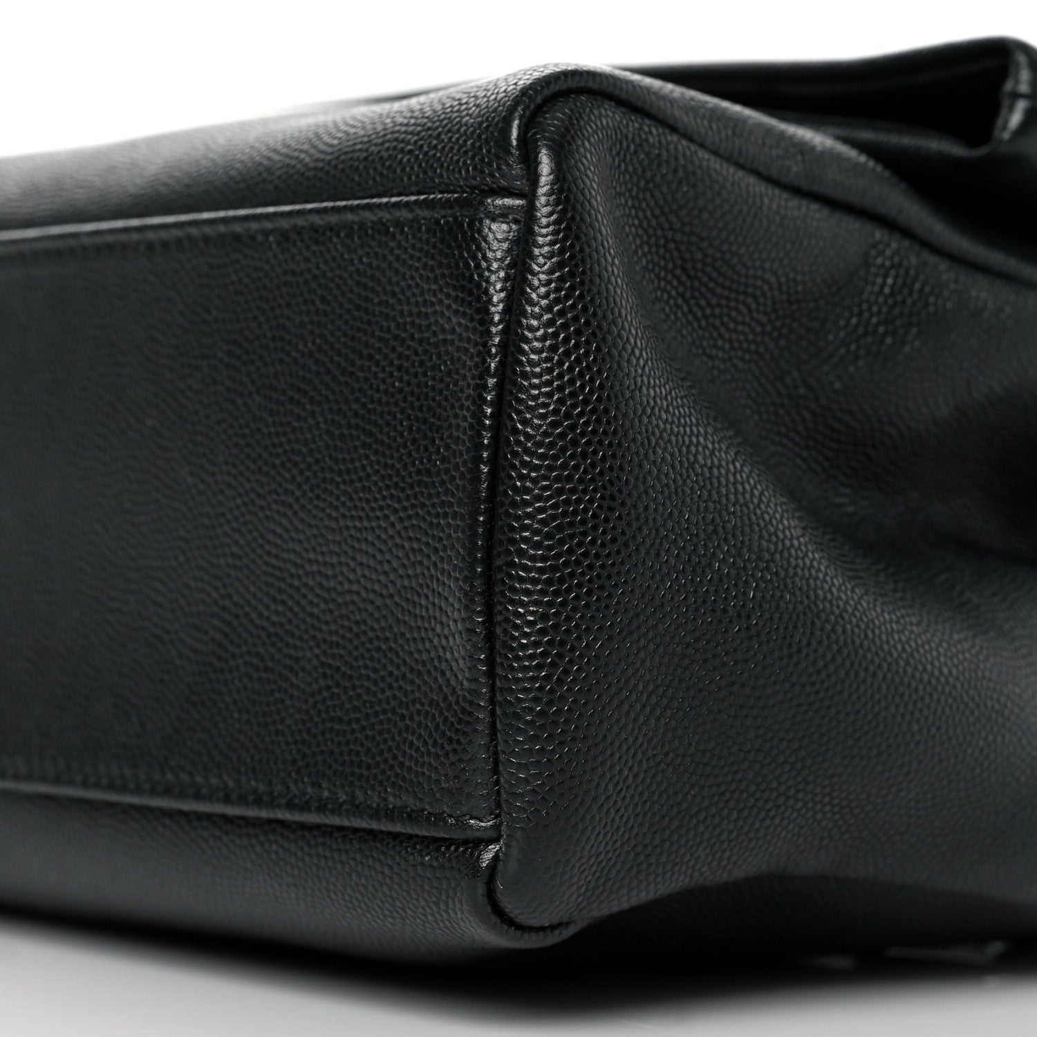 Saint Laurent Grain De Poudre Medium West Hollywood Monogram Fold-Over Black 9 of 10